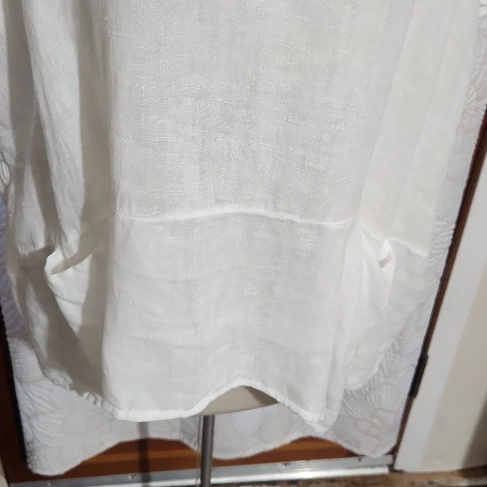 Meo Meli Lagenlook Linen Cotton Blend Resort wear Women's Top Size XL Italy - Picture 8 of 12